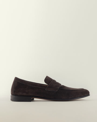 Testa di Moro (Espresso) Kid Suede Penny Loafer