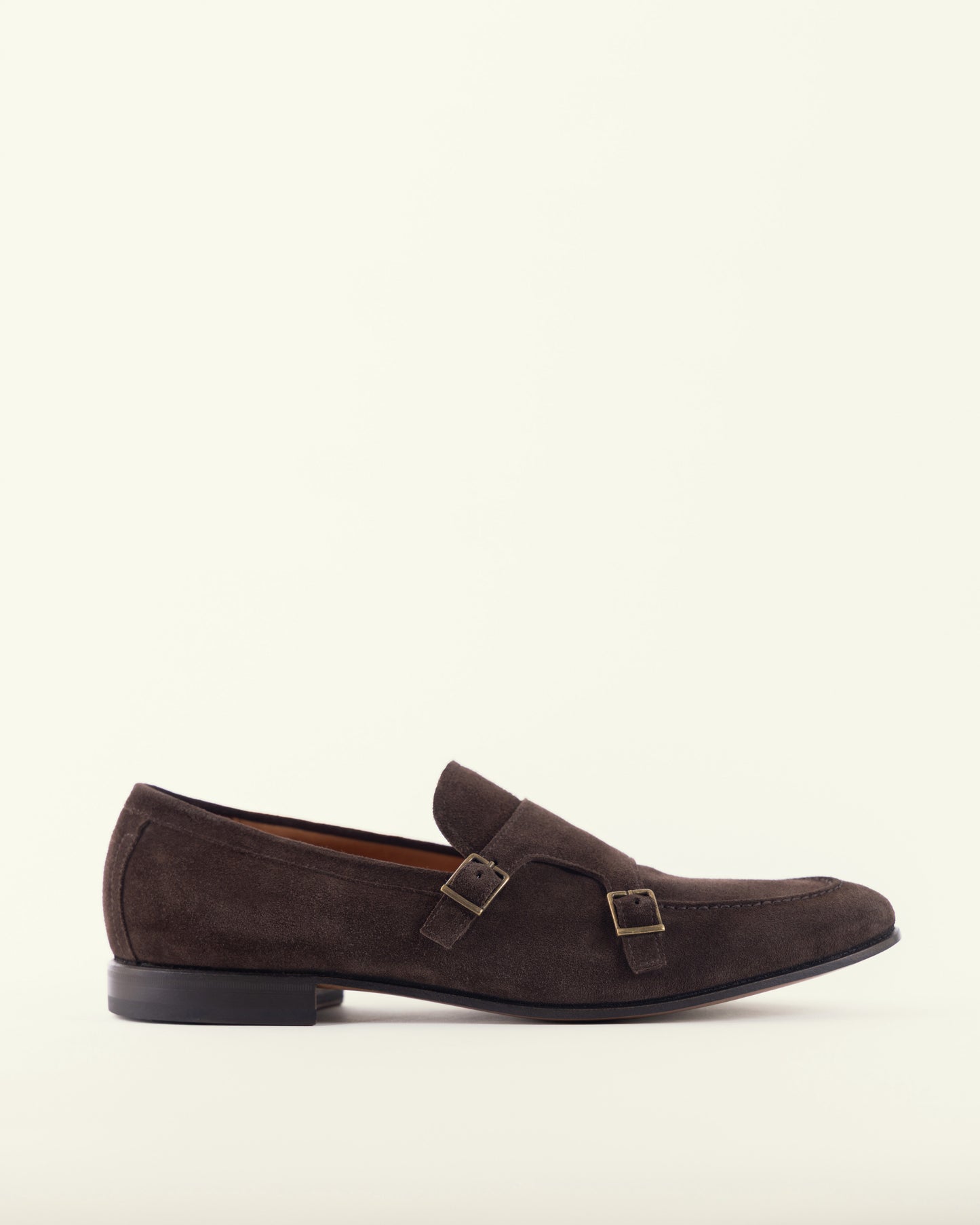 Dark Chocolate Espresso Suede Double Monk Strap