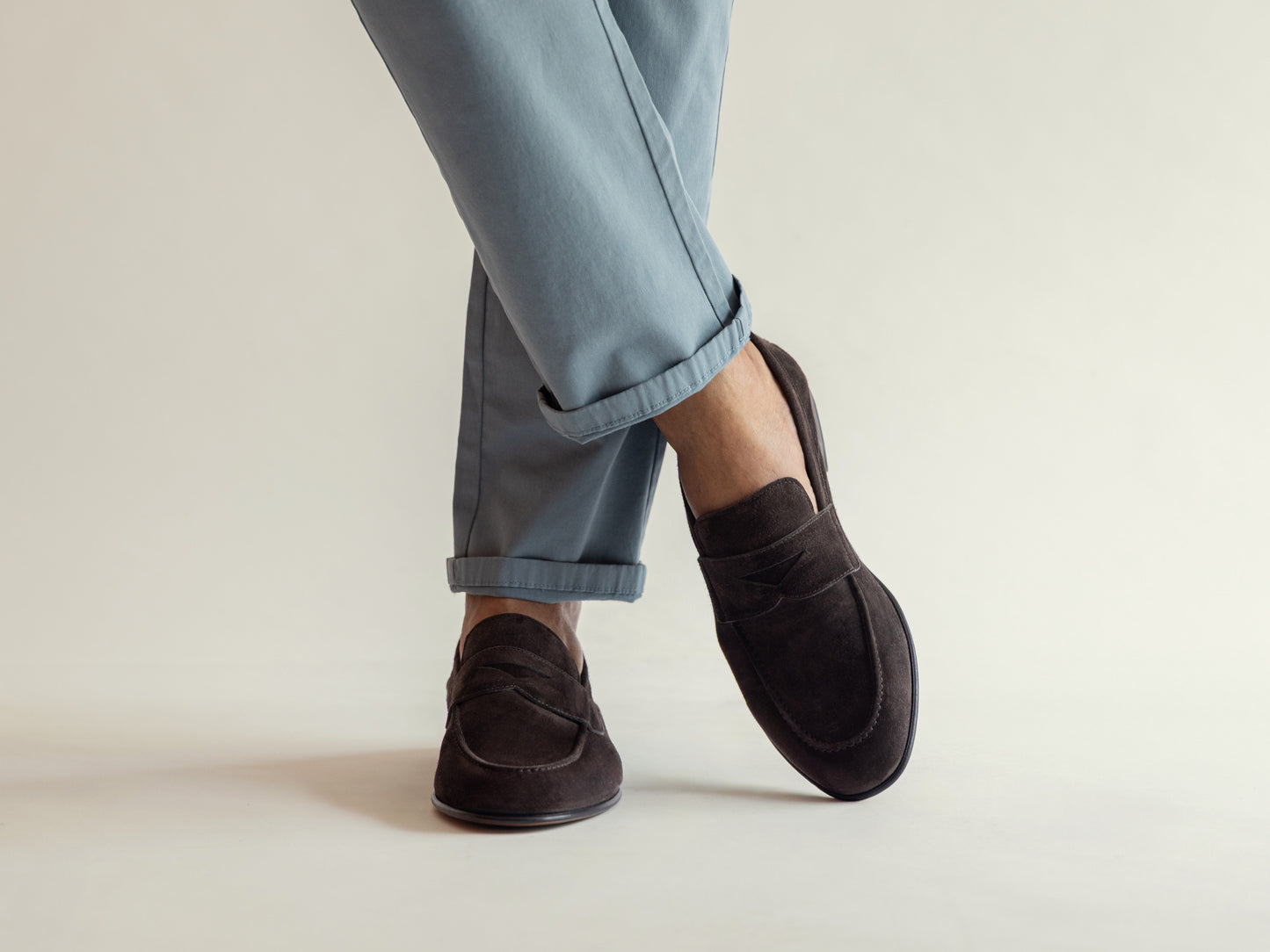 Testa di Moro (Espresso) Kid Suede Penny Loafer