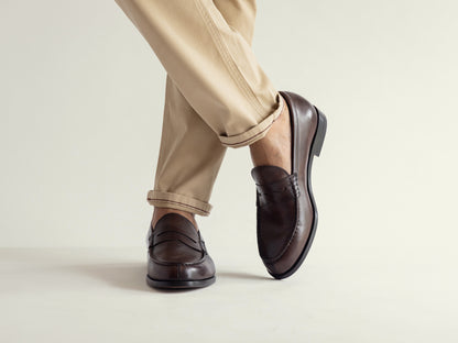 Testa di Moro Leather Penny Loafer