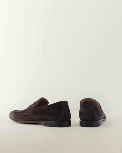Testa di Moro (Espresso) Kid Suede Penny Loafer