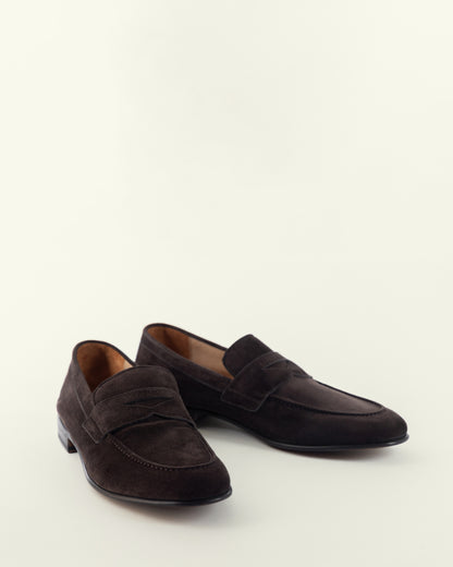 Testa di Moro (Espresso) Kid Suede Penny Loafer