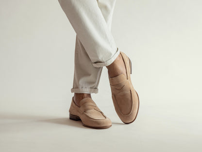 Sand Kid Suede Penny Loafer