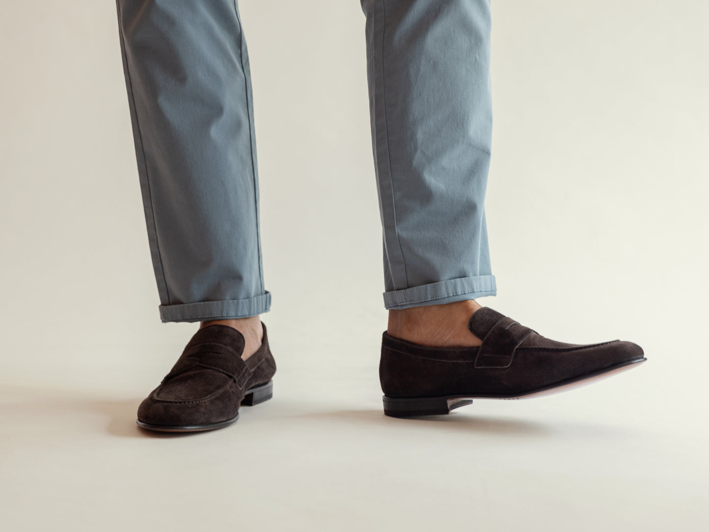 Testa di Moro (Espresso) Kid Suede Penny Loafer