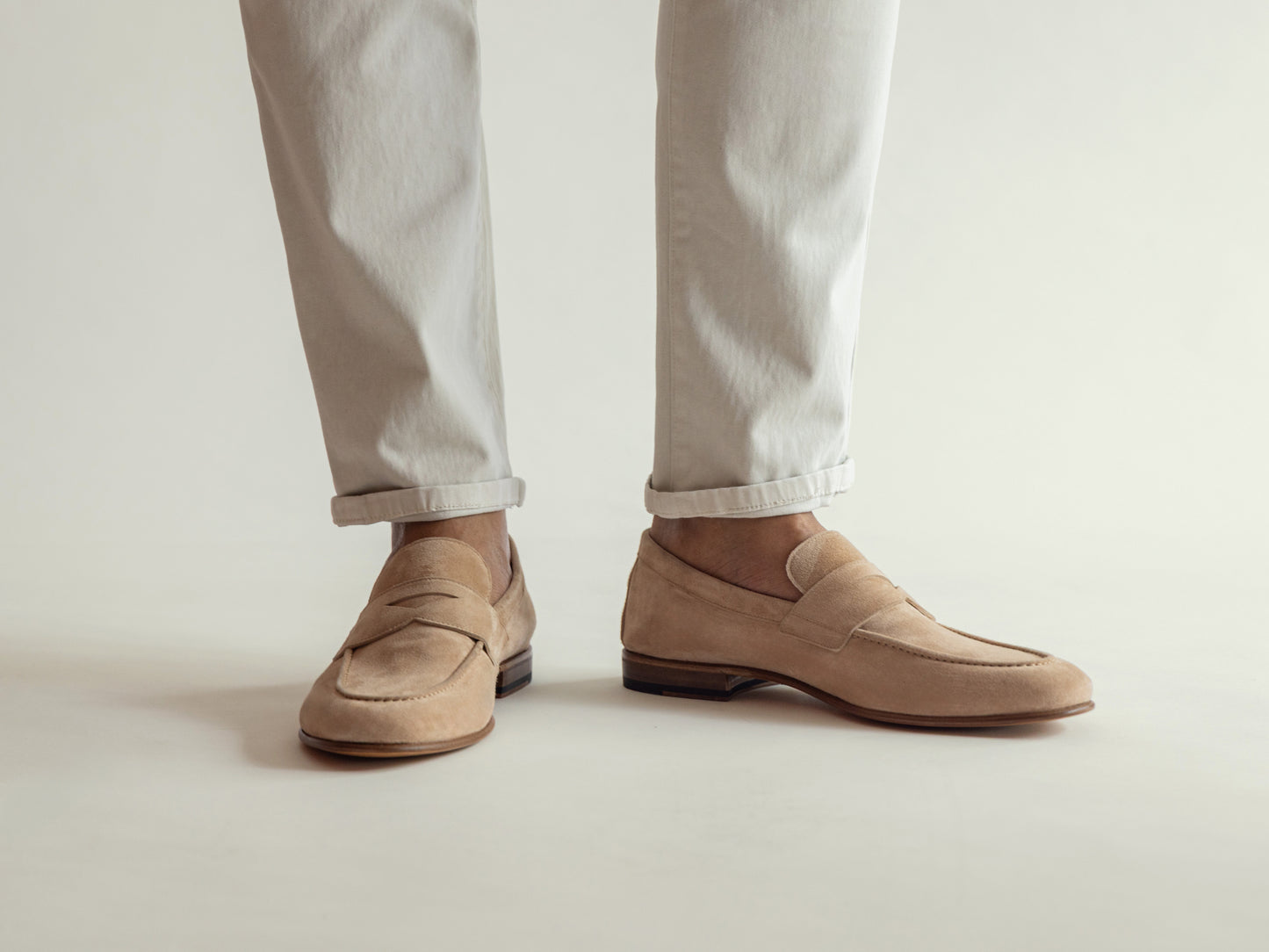 Sand Kid Suede Penny Loafer