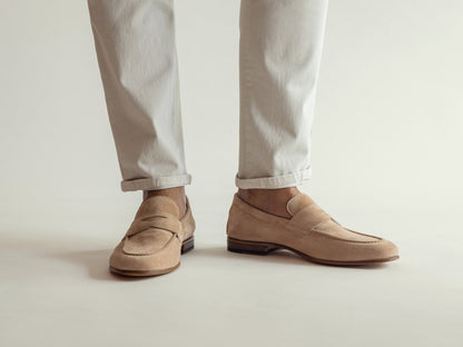 Sand Kid Suede Penny Loafer