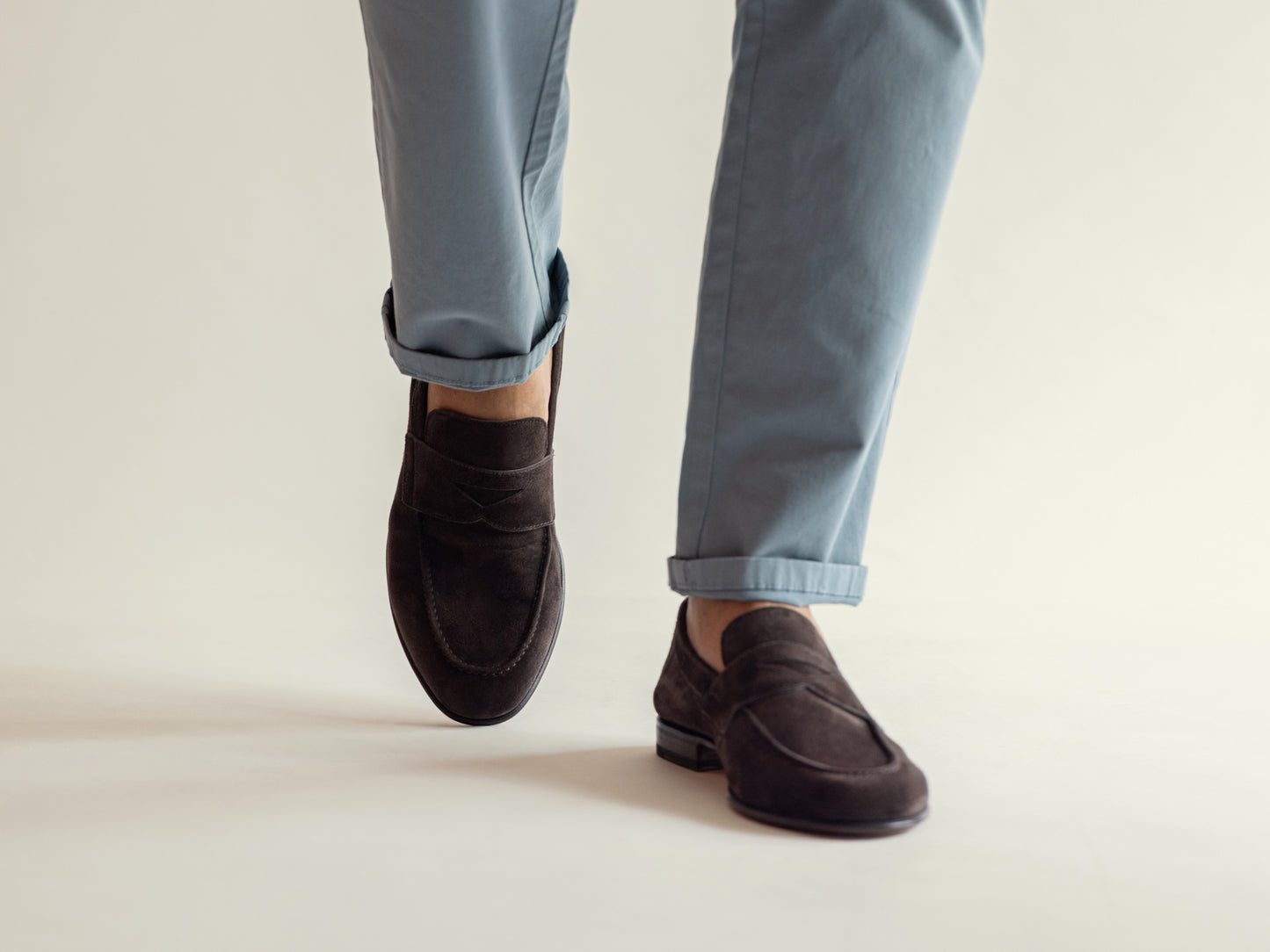Testa di Moro (Espresso) Kid Suede Penny Loafer